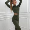 Kategorie leo_romance | Sukienka Maxi Z Wycieciem W Talii Khaki-Lea